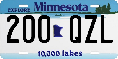 MN license plate 200QZL