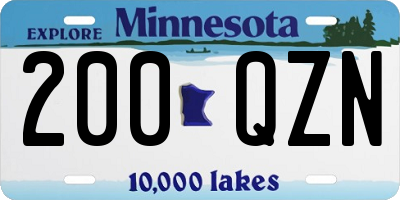 MN license plate 200QZN