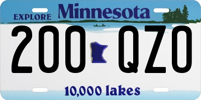 MN license plate 200QZO
