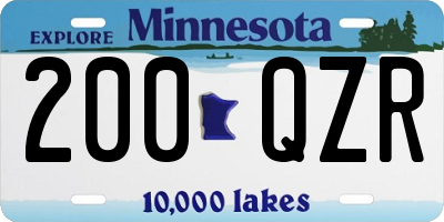 MN license plate 200QZR
