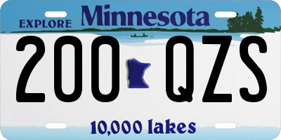 MN license plate 200QZS