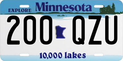 MN license plate 200QZU
