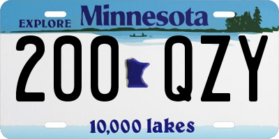 MN license plate 200QZY