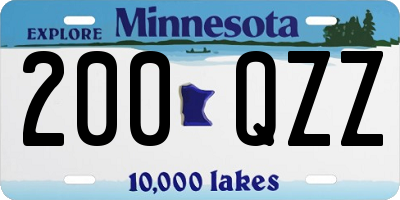 MN license plate 200QZZ