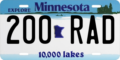 MN license plate 200RAD