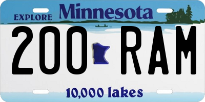 MN license plate 200RAM