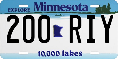 MN license plate 200RIY