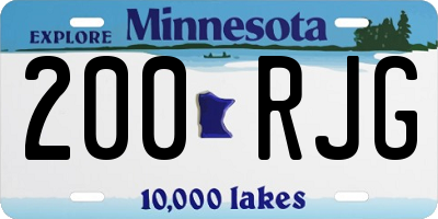 MN license plate 200RJG