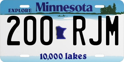MN license plate 200RJM