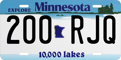 MN license plate 200RJQ