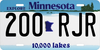 MN license plate 200RJR