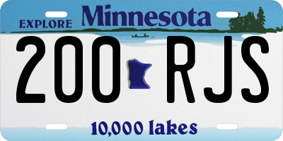 MN license plate 200RJS