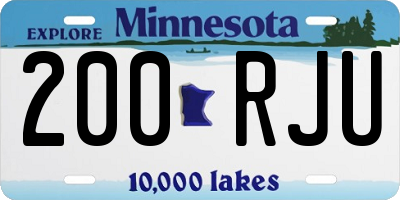 MN license plate 200RJU