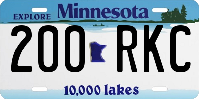 MN license plate 200RKC