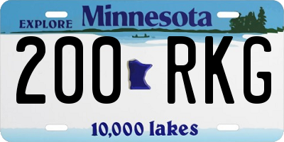 MN license plate 200RKG