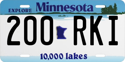 MN license plate 200RKI