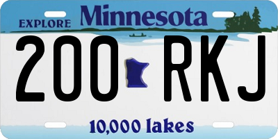 MN license plate 200RKJ