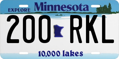 MN license plate 200RKL
