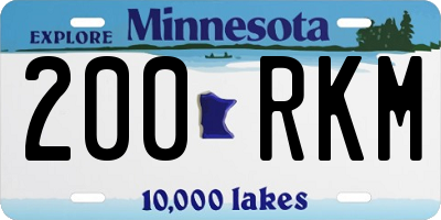 MN license plate 200RKM