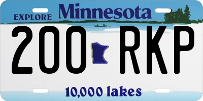 MN license plate 200RKP