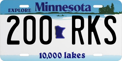 MN license plate 200RKS