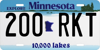 MN license plate 200RKT