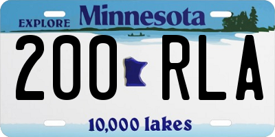 MN license plate 200RLA