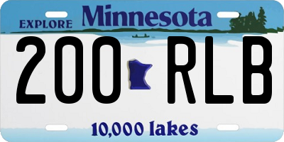 MN license plate 200RLB