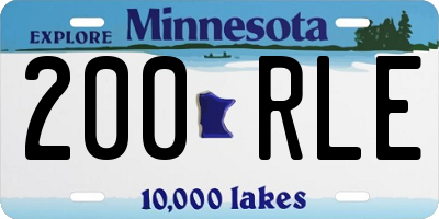 MN license plate 200RLE