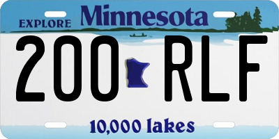 MN license plate 200RLF