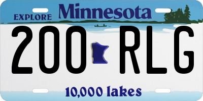 MN license plate 200RLG