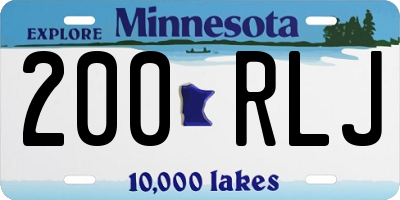 MN license plate 200RLJ