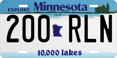MN license plate 200RLN