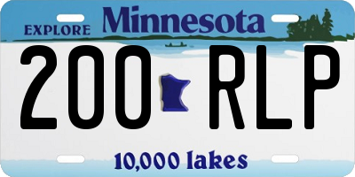 MN license plate 200RLP