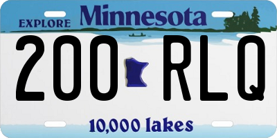 MN license plate 200RLQ