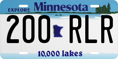 MN license plate 200RLR