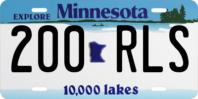 MN license plate 200RLS