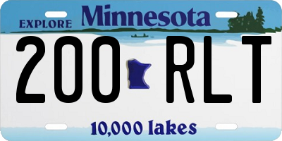 MN license plate 200RLT