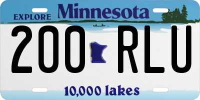 MN license plate 200RLU