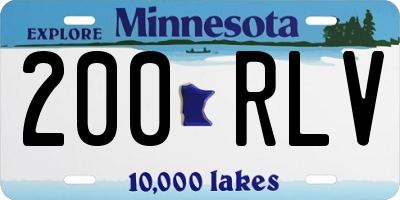 MN license plate 200RLV