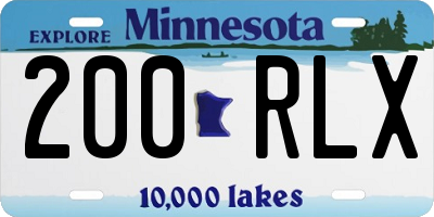 MN license plate 200RLX