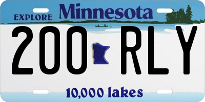 MN license plate 200RLY