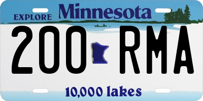MN license plate 200RMA
