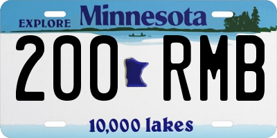 MN license plate 200RMB