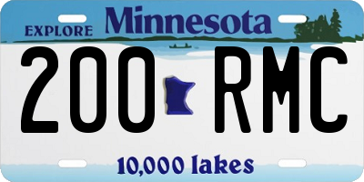 MN license plate 200RMC