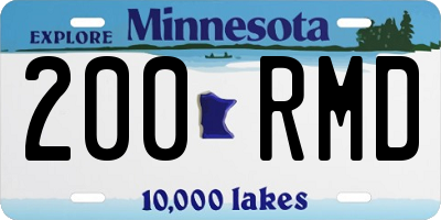 MN license plate 200RMD