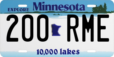 MN license plate 200RME