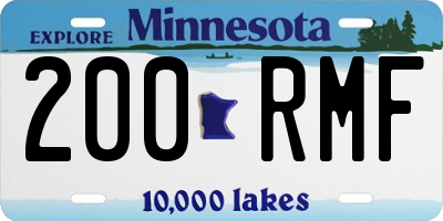 MN license plate 200RMF