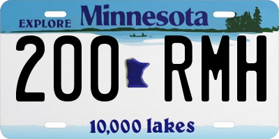MN license plate 200RMH