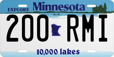 MN license plate 200RMI
